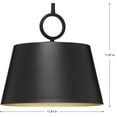 thumbnail image 2 of Parkhurst Collection One-Light New Traditional Matte Black Metal Pendant Light, 2 of 2