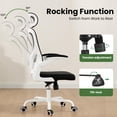 thumbnail image 6 of Farini Ergonomic Office Chair,Home Office Desk Chair with Adjustable Lumbar Support and Armrests,Comfy Computer Desk Chair with Headrest,for Home and Office, White & Black, 6 of 7
