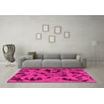 thumbnail image 3 of Ahgly Company Indoor Round Abstract Pink Modern Area Rugs, 4' Round, 3 of 4