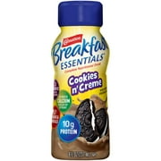 Angle View: Carnation Breakfast Essentials Ready-to-Drink, Cookies n' Creme, 8 Ounce Bottle (Pack of 24)