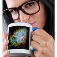thumbnail image 2 of 3drose, Galaxy and Nebula - Crab Nebula, 15oz Two-tone Blue Mug, 2 of 6