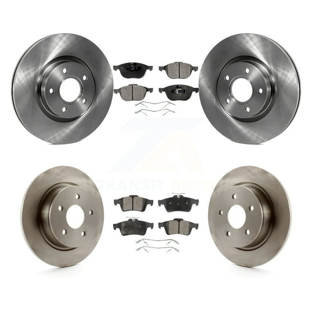 Transit Auto Front Rear Disc Brake Rotors and Ceramic Pads Kit for Car Ford Escape C-Max K8T-101432