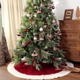 thumbnail image 4 of Falda con forma de árbol de Navidad, tejida, 122 cm, color rojo y blanco, 4 of 8