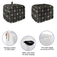 thumbnail image 5 of Toaster Cover 4 Slice, Sunflower, Dustproof Bakeware Oven Protector with Top Hook, Gradual Geometric Abstract Modern Black Waterproof Small Kitchen Appliance Toasters Dust Cover, 12"x11"x8", 5 of 9
