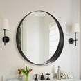 thumbnail image 5 of Open Box 30 Inch Circle Mirror 3 In Deep w/ Stainless Steel Metal Frame, Black, 5 of 9