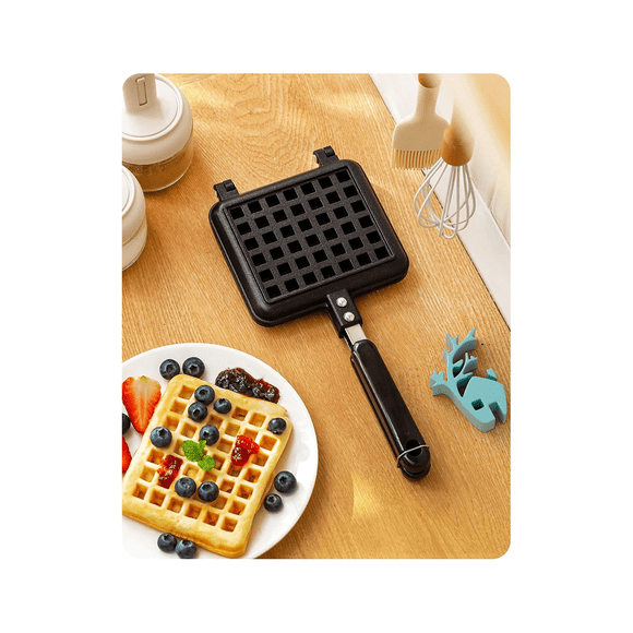 Waffle Iron Plates, Deep Fill Non-Stick Aluminum Alloy Traditional for Easy Clean B