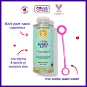California Baby Calming Lavender Bubble Bath | 100% Plant-Based Kids Bubble Bath | Gentle Baby Bubble Bath | Free Bubble Wand | 384 mL / 13oz