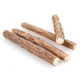 thumbnail image 4 of 4 palitos de hierba gatera naturales para gatos, bocadillos Matatabi, juguete para masticar molares, palo de madera para limpieza dental de dientes para mascotas, gatos y gatitos, 4 of 9