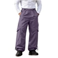 thumbnail image 2 of HOMADLES Mens Relaxed Fit Cargo Pants Stretch Elastic Drawstring Workout Pants Solid Color Athletic Pants Purple Size S, 2 of 9