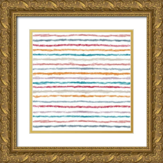 Murdock, Ramona 15x15 Gold Ornate Wood Framed with Double Matting Museum Art Print Titled - Impressionist Lines