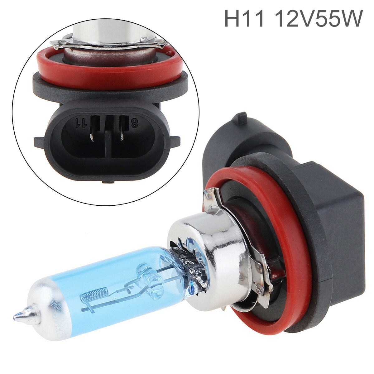 H11 Bright White 5000K 100w Xenon Halogen Headlight 2x Lamp Bulb Fog Light H11 Bright White 5000K 100w Xenon Halogen Headlight 2x Lamp Bulb Fog Light