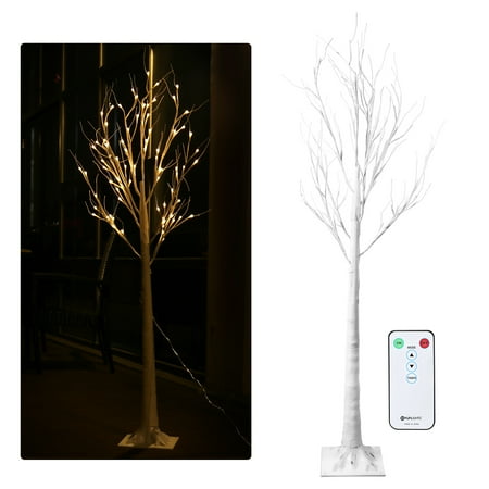 Yunlights 88 Led Decorative Silver Birch Tree Decorative Tree With