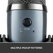 Blue Yeti Nano Professional Condenser USB Microphone with Multiple Pickup Patterns & No-Latency Monitoring for Recording and Streaming on PC & Mac - Shadow Gray