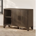 thumbnail image 3 of Furnibear 47" Fluted Buffet Cabinet with Storage Accent Sideboard,Modern Credenza with 2 Doors & Shelves,Wood Coffee Bar Table Console for Dining Room Kitchen Living Room Entryway,Walnut Brown, 3 of 9