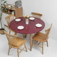 thumbnail image 1 of Bellella Table Cloths Covers Tablecloth Washable Cotton Linen Home Decor Solid Color Waterproof Decorative Round Red Wine 48 -inch, 1 of 1