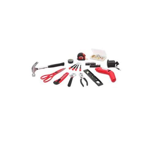34pc General Home Repair Kit - 20 Pc 1" Asst Driver Bits, Hardware Scissors, Precision Screwdrivers, Slip Joint Pliers,
