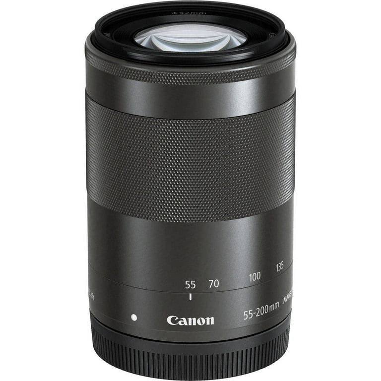 Canon EF-M 55-200mm f/4.5-6.3 IS STM Lens (Black) - Walmart.com