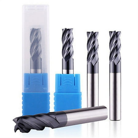 

BAMILL 5PCS 45° 4 Flute 10mm end mill solid carbide TIALN coated X 1 X 2-1/2 CNC Bit
