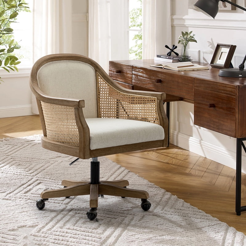 rattan office desk chair with product