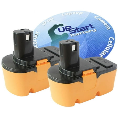 

2-Pack UpStart Battery Ryobi CDD182L Battery - Replacement Ryobi 18V Battery (1300mAh NICD)