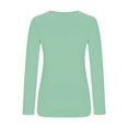 thumbnail image 3 of Long Sleeve Shirts for Women, Women's Long Sleeve Extra Wide Scoop-Neck T-Shirt Under Scrub, 3 of 4
