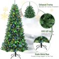 thumbnail image 3 of DORTALA Pre-lit Christmas Tree, 8 FT Artificial Xmas Tree with Remote Control, 600 Color-Changing LED Lights, 1605 Branch Tips, 9 Lighting Modes, Folding Metal Stand, Green, 3 of 7