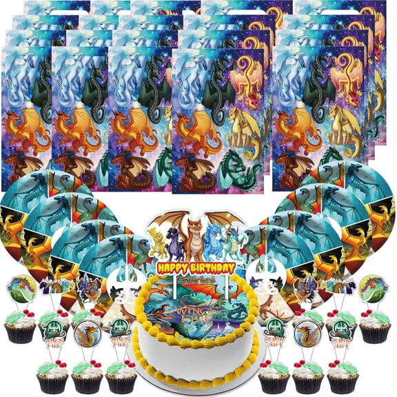 Wings of Fire Gift Bags Plates Candy Treat Birthday Party Supplies Decorations Decor Goodie Bag