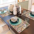 thumbnail image 6 of Placemats Set of 4 / 6, Seashells Placemats for Dining Table Indoor/Outdoors Heat Resistant Washable Placemats 18" x 12", 6 of 8