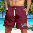 thumbnail image 2 of OHGOD Men's Summer Shorts, Men's Casual Shorts, Mens Relaxed Fit Shorts, 1 * Man Shorts - Wine - L, 2 of 6