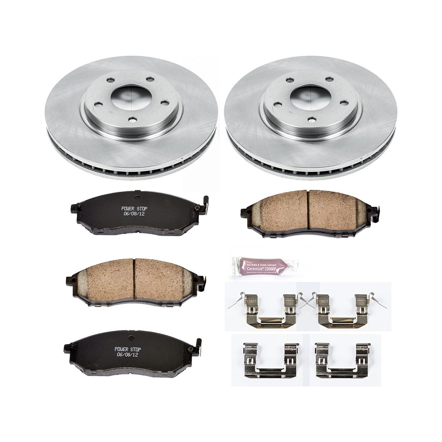 Power Stop Front Stock Replacement Brake Pad and Rotor Kit KOE152