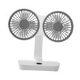 thumbnail image 1 of Ventilador de Escritorio Ventilador USB 2 Cabezales Ventilador de Mesa de Escritorio Personal para Dormitorio Oficina en Casa, 1 of 9