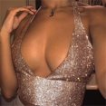 thumbnail image 2 of Arnés Rhinestone Body Chest Chain Colr Joyería Del Partido - Pta, tal se describe Sunnimix Cadena del cuerpo del brillo, 2 of 8