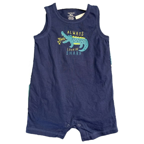 Carter's Infant and Toddler Boy's 2 Piece Short Sleeve Romper Playwear Set, CKT117536 AD (Always Lookin' Sharp, 3-6M)