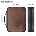 thumbnail image 5 of FKELYI Brown Lion Print PU Letaher Bible Cover for Women Men Church Bible Bag Carrying Book Case with Handle & Zipper Pocket Book Organizer Holder for Prayer Christian, 5 of 6