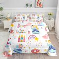 thumbnail image 1 of Datura home Girls Bedding Comforter Set Little Princess and Rainbow Castle, 1 of 7