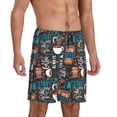 thumbnail image 2 of Sikiie Coffee Lover Print Mens Pajama Shorts, Lounge Pant, Men's shorts，Sleep Pj Shorts for Men-X-Large, 2 of 6
