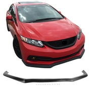 Ikon Motorsports Compatible with 13-15 Honda Civic CS Style Front Bumper Lip Unpainted - PU (Poly Urethane)