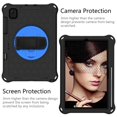 thumbnail image 3 of Dteck Case for Samsung Galaxy Tab S5e 10.5" SM-T720 T725 (2019) 10.5-inch,Shockproof Rubber Hand Strap Kickstand EVA Protective Hard PC Back Cover with Shoulder Strap,Black+Blue, 3 of 6