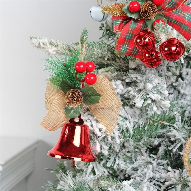 Puntoco Accesorios de campana Colgante DIY Centro comercial Árbol de Navidad Colgante Lazo Campana Decoración