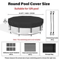 thumbnail image 2 of Cobertor para Piscina Redondo Safana de 12 pies, Negro, Resistente a Desgarros 420D, 2 of 8