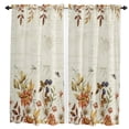 thumbnail image 2 of Flowers Butterflies Dragonflies Leaves Curtain Home Decoration Living Room Short Curtains Window Treatments For Kitchen Bedroom, 2 of 6