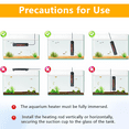 thumbnail image 4 of Gyugmhao Aquarium Heater,300W/500W/800W/1000W/1200W Submersible Fish Tank Heater with Over-Temperature Protection and Automatic Power-Off When Leaving Water for Saltwater and Freshwater, 4 of 7