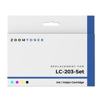 Zoomtoner Compatible with Brother LC-203 Set Ink / Inkjet Cartridge - High Yield - Cyan Magenta Yellow Black