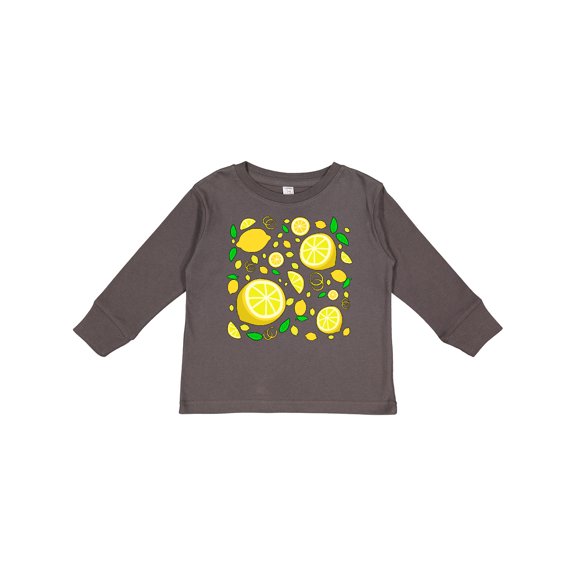 Inktastic Lots of Lemons Citrus Fun Boys or Girls Long Sleeve Toddler T-Shirt