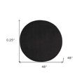 thumbnail image 3 of HomeRoots 4' X 4' Black Round Non Skid Indoor Outdoor Area Rug, 3 of 6