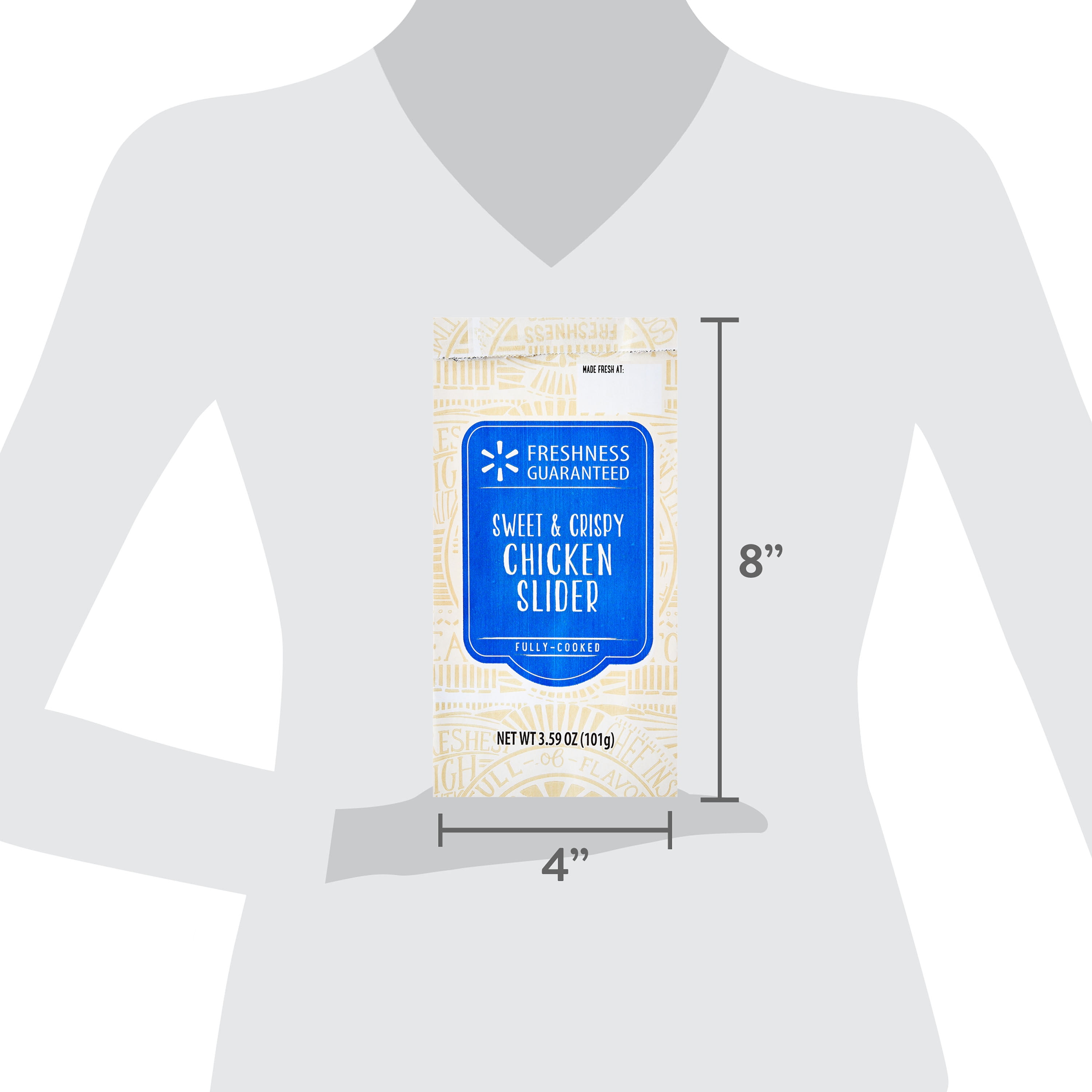 Freshness Guaranteed Hot and Ready-to-Eat Sweet and Crispy Chicken Slider, 3.59 oz