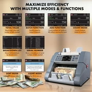 Cassida 8800R 1-Pocket Mixed Denomination Bill Counter: Effortlessly Count, Sort, and Verify Mixed Denominations and Currencies with Lightning-Fast Speeds