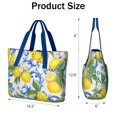 thumbnail image 3 of Tote Bag for Women - Lemon Shoulder Bag - Large Utility Work Duffle Bag with Zipper Handbag for Travel, Work, Sprots, 3 of 5