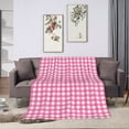 thumbnail image 6 of Checked Gingham Throw Blanket, Fluffy Soft Cozy Blanket Flannel Plush Microfiber Couch Throw 40"x30", 6 of 7