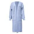 thumbnail image 4 of SGMVNU Womens Sweater Tops Elegant Fringe Solid Sweater Coat For Oversized Long Knit Cardigan With Bohemian Style, Fall Winter Outfits Blue Size S, 4 of 4